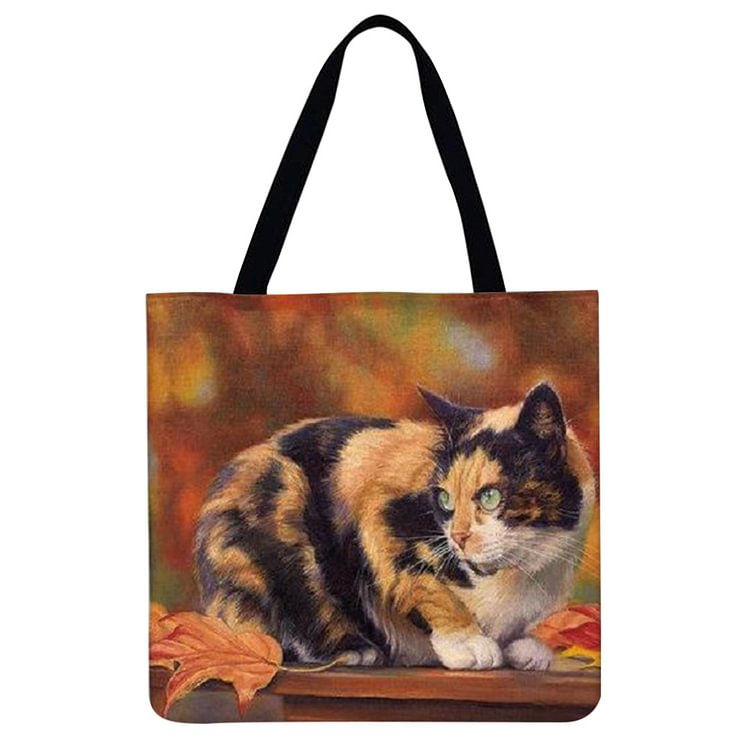 Linen Tote Bag - American Cat
