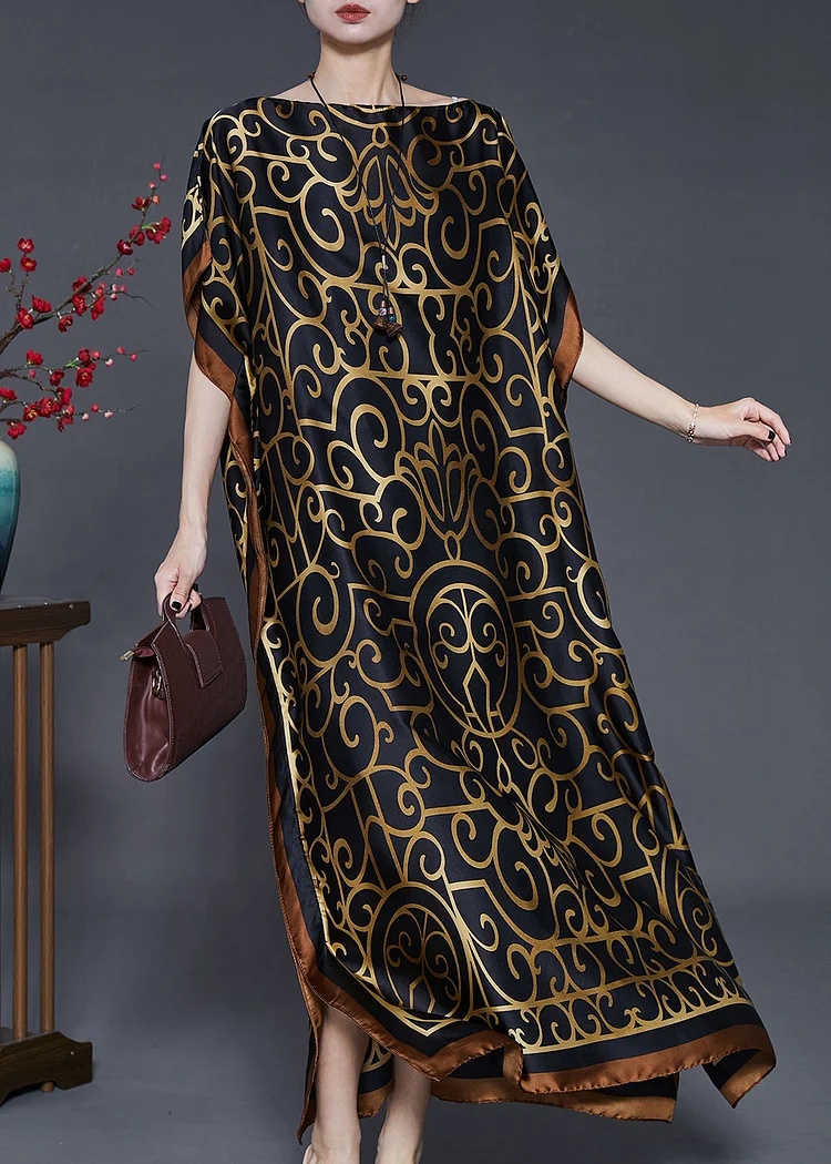 Maxi Sea Silk Print Dress