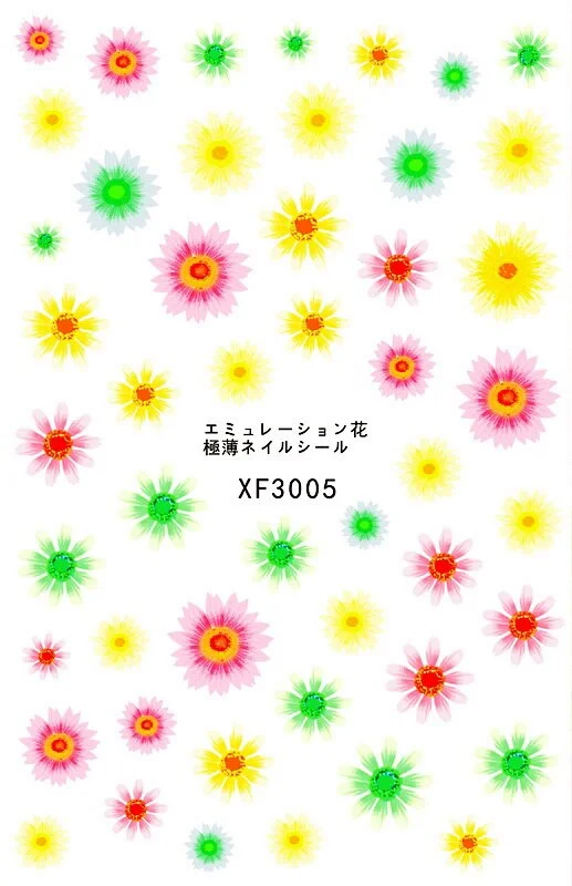 Daisy Nail Sticker for Design Decoration Nail Art Stickers Decals Back Glue Orchid Sticker for Nails Manicure Design Dandelion