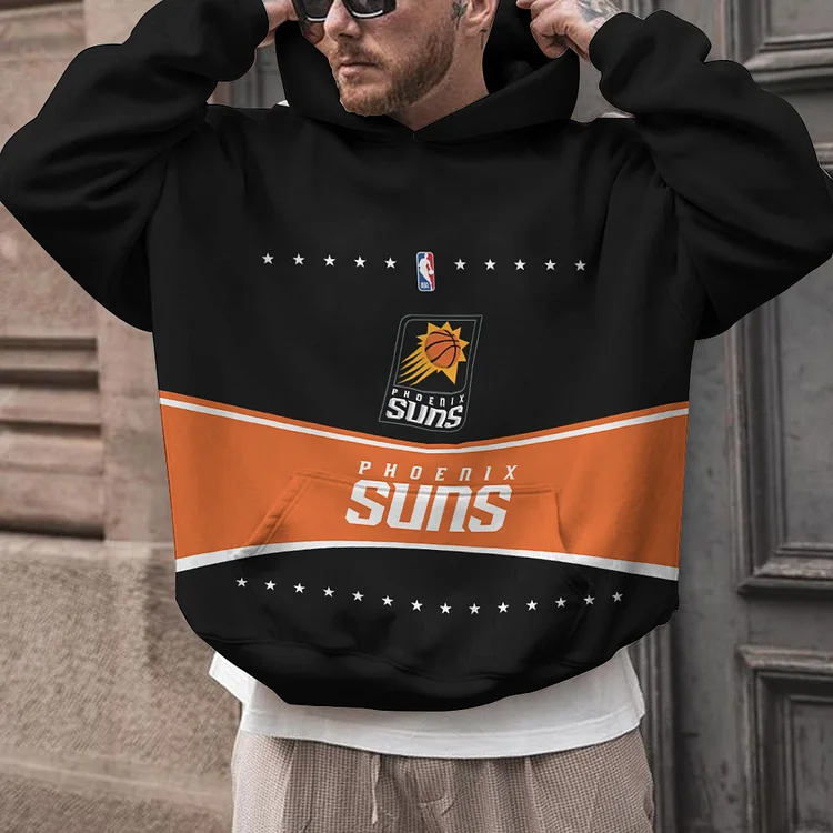 Phoenix Suns  Printed Hooded Pocket Pullover Hoodie