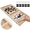 Large Fast Sling Puck Game - Super Sling Puck Board Games for a Family Game Night & Party with Friends | Wooden Hockey Table | Foosball Winner Rapid Battle Speed String Puck Game