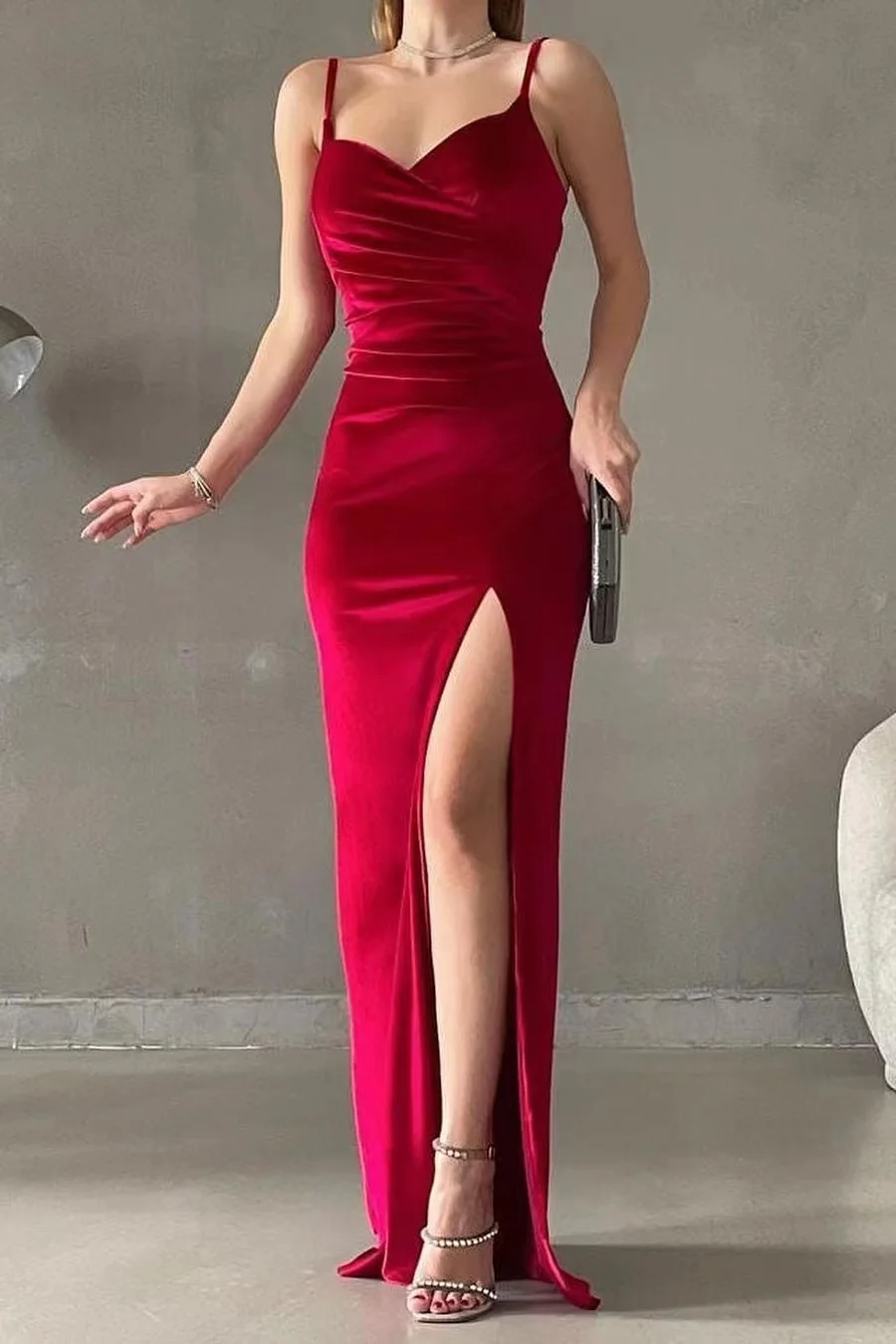 High slit deals prom dress