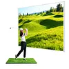 [US Local Warehouse] 9.8x13ft Golf Simulator Impact Screen Launch Monitor Projector Screen with Grommet Holes Golf Hitting Screens for Indoor/Home/Garage Training