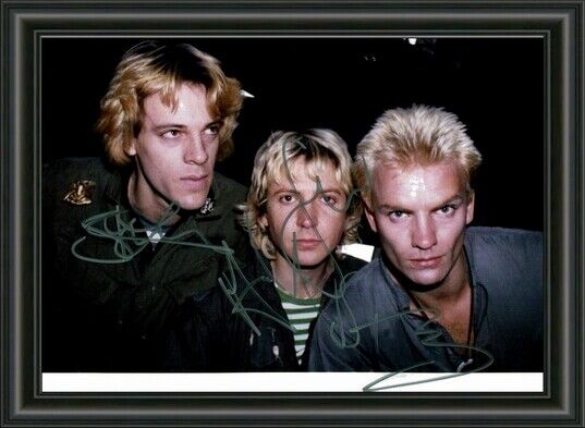 THE POLICE - BAND - A4 SIGNED AUTOGRAPHED Photo Poster painting POSTER -  POSTAGE