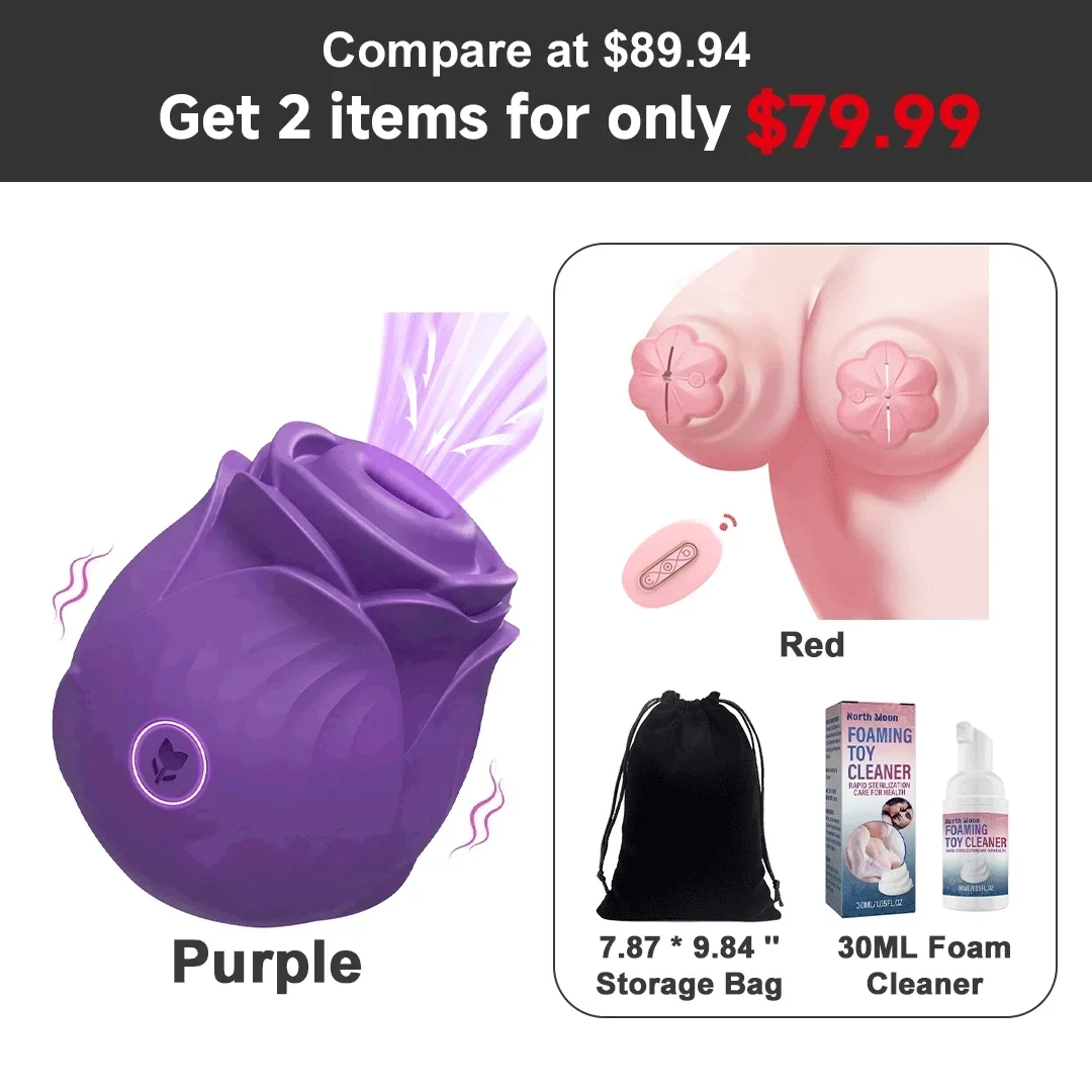 Violet Crown Rose Clitoral Sucker with 10 Sucking Modes