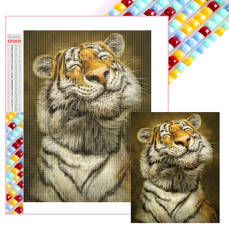 Tiger 40*50CM (Canvas) Full Square Drill Diamond Painting gbfke