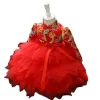 Kids Little Baby Girl Birthday Party Baptism Red Christmas Dress