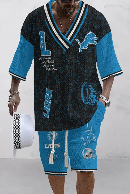 Detroit Lions Limited Edition Top And Shorts Two-Piece Suits