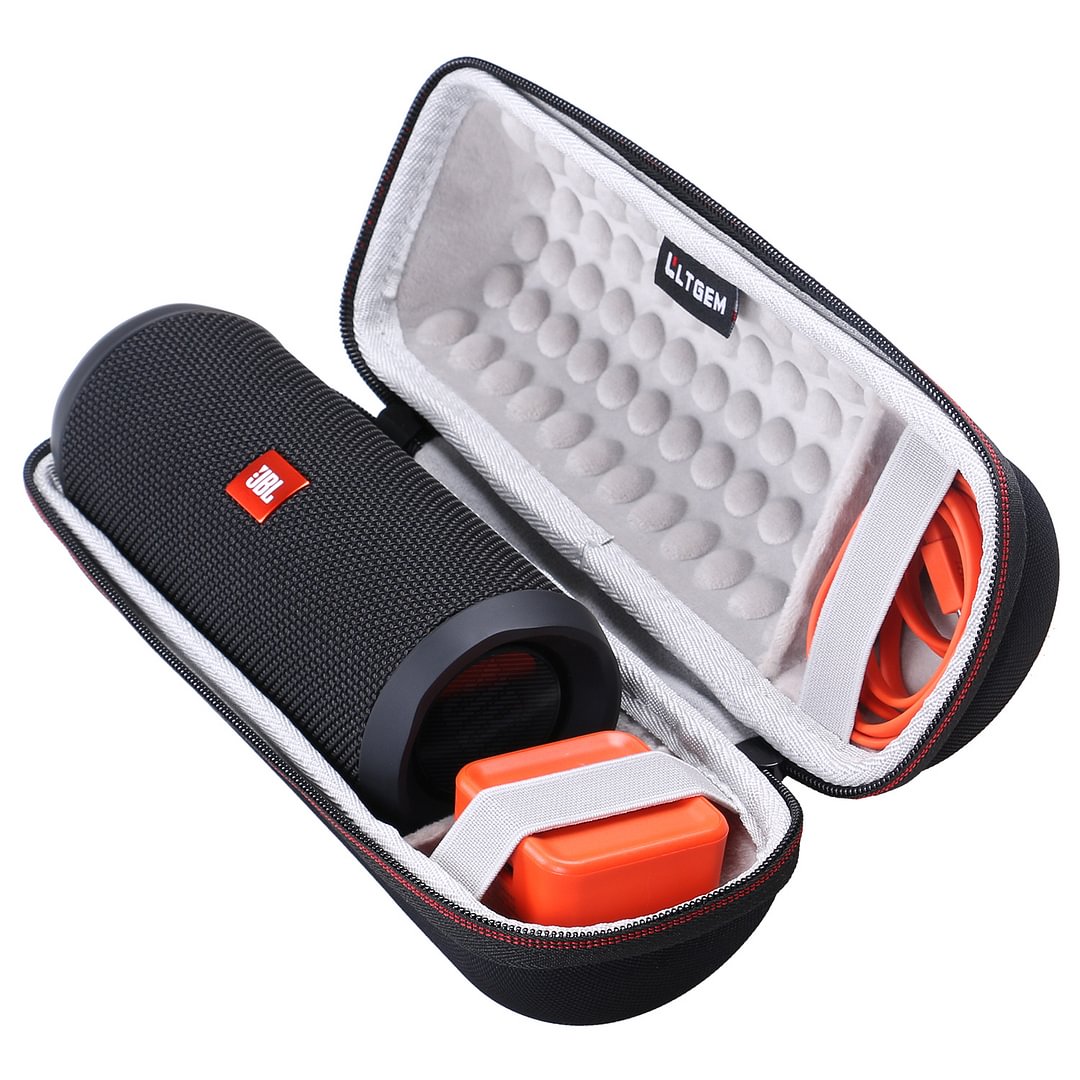 LTGEM Case for JBL Flip 6/4 Waterproof Portable Speaker. Fits USB Cable and Charger