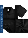 Custom Your Own Design Polo Shirt - Personalized Photo/Text/Logo/Image Printing, 3-Sided Printing, Regular Fit, Minimalist Style, All-Season Comfort, Machine Washable, Perfect for Golf, Casual & Business Wear