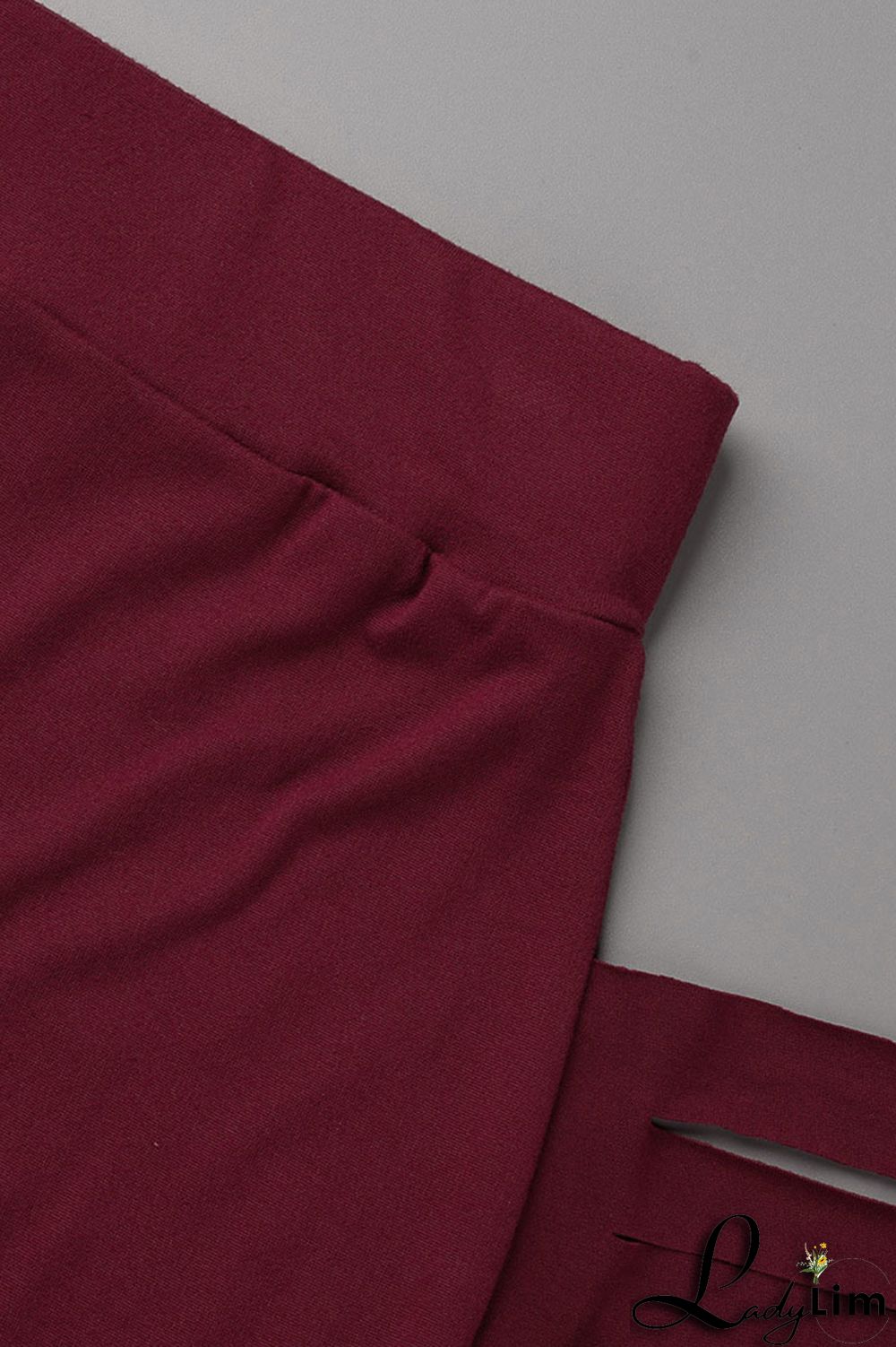 Black Fashion Casual Solid Tassel Regular High Waist Pencil Trousers