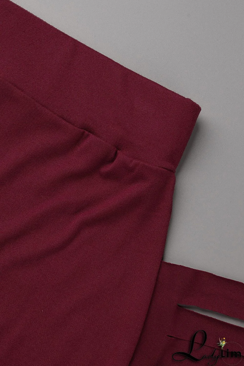 Black Fashion Casual Solid Tassel Regular High Waist Pencil Trousers