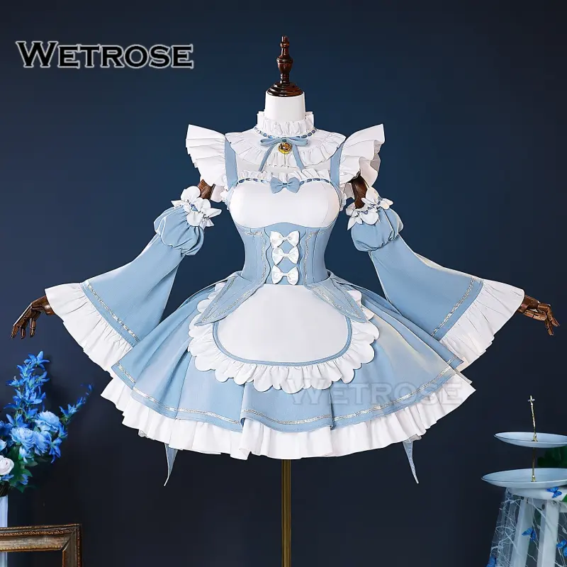 [Wetrose] In Stock Re:Life in A Different World From Zero Re0 Rem Ram Maid Outfit Dress Cosplay Costume Halloween