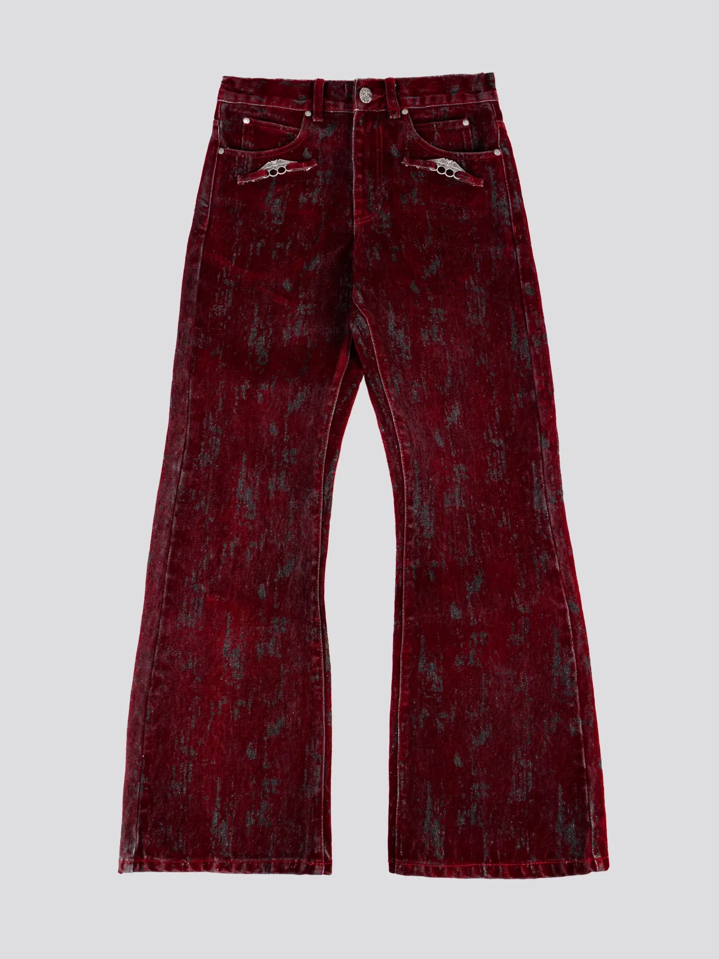 KNUCKLE BOOTCUT VELVET PANTS
