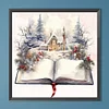 Hiver noël livre-ronde drill diamond painting-40*40cm