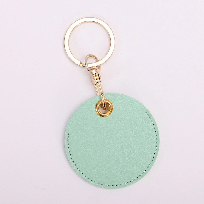 Access Card Case Water Drop Keychain Genuine Leather Community Women Men’s Ic Student Bus Card Elevator Induction Protective Case