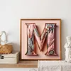 Feather Letters-Full Round Diamond Painting 40*40CM