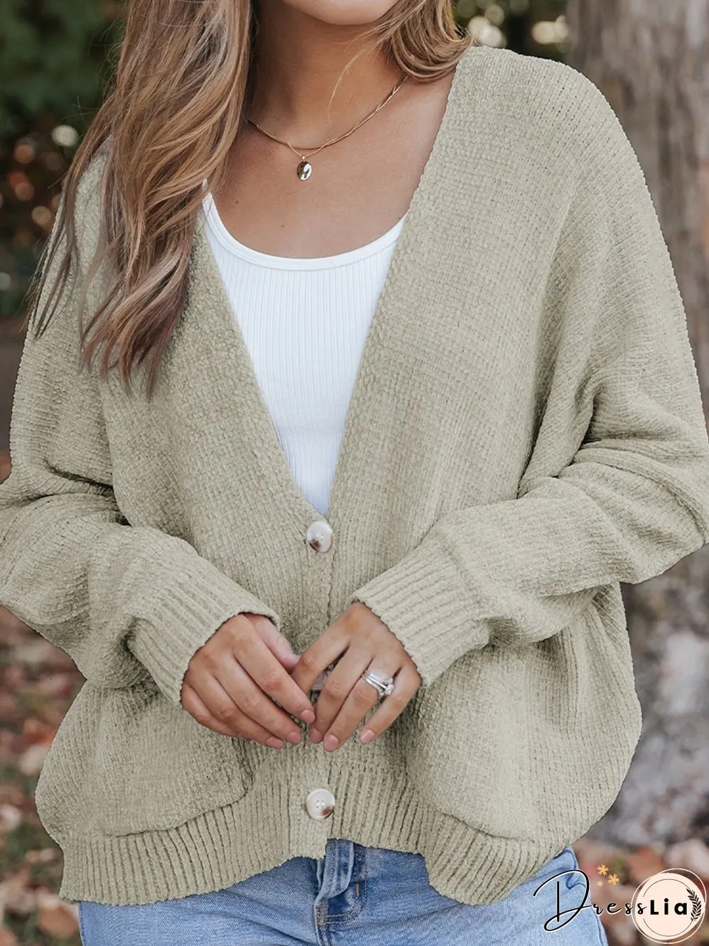 Chunky Knit Viscose Cardigan