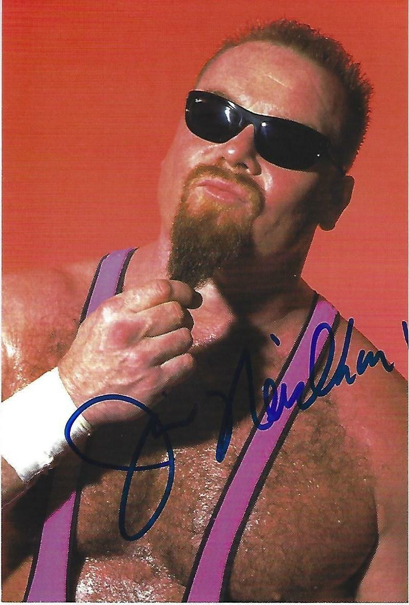 Jim Neidhart Signed 1998 Panini WCW nWo Photo Poster paintingcards 4x6 Photo Poster painting Card 60 BAS COA WWE