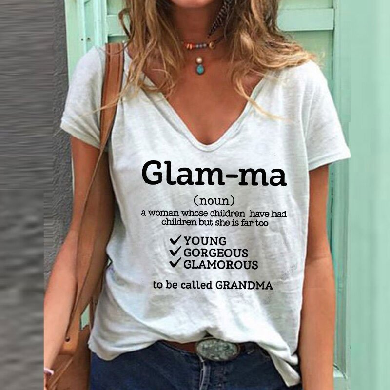 Lilyadress Women's GLAM-MA Lettered Casual T-shirt