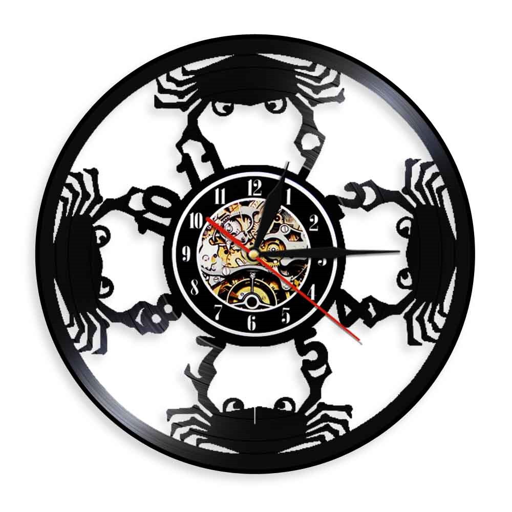 

Crab Beach Theme Sea Ocean - Vinyl Record Wall Clock - Without LED, 501 Original