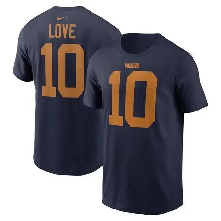 Men's Green Bay Packers #10 Jordan Love  Navy The 1923 Classic Name & Number T-Shirt