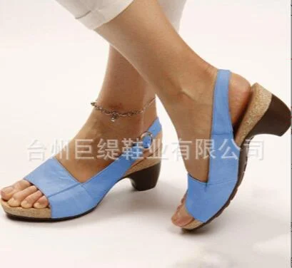 Women's Gladiator Sandals Buckle Strap Woman Chunky Heels Peep Toe Ladies Casual Shoes Female Summer Autumn Fashion Sandals 2022