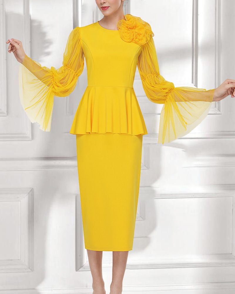 Versatile Elegant Print Women's Dress