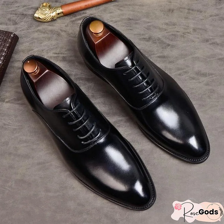 Men Formal Shoes Genuine Leather Italian Designer Dress Shoes