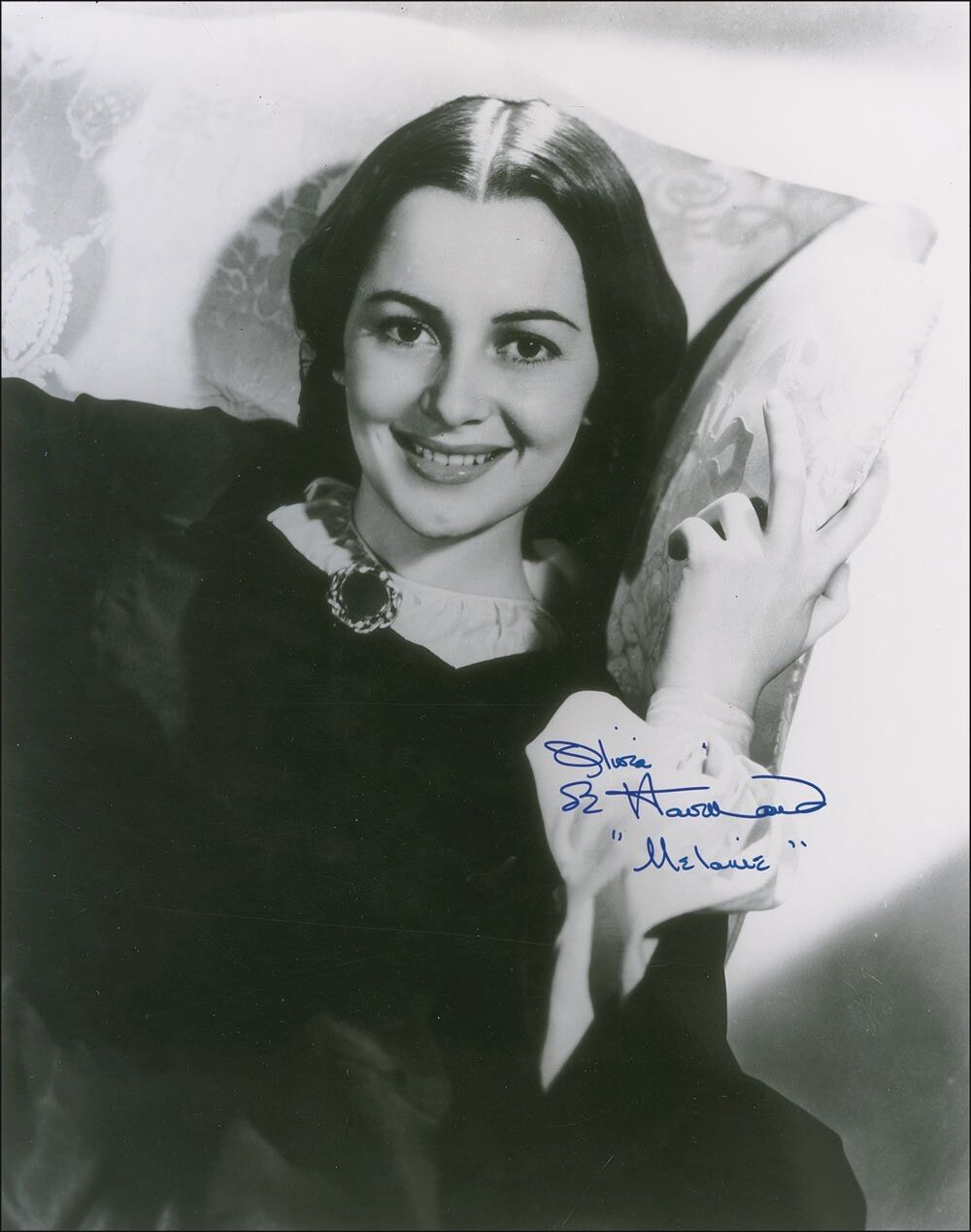 OLIVIA DE HAVILLAND Film Actress Signed Photo Poster paintinggraph 'Gone With The Wind' preprint