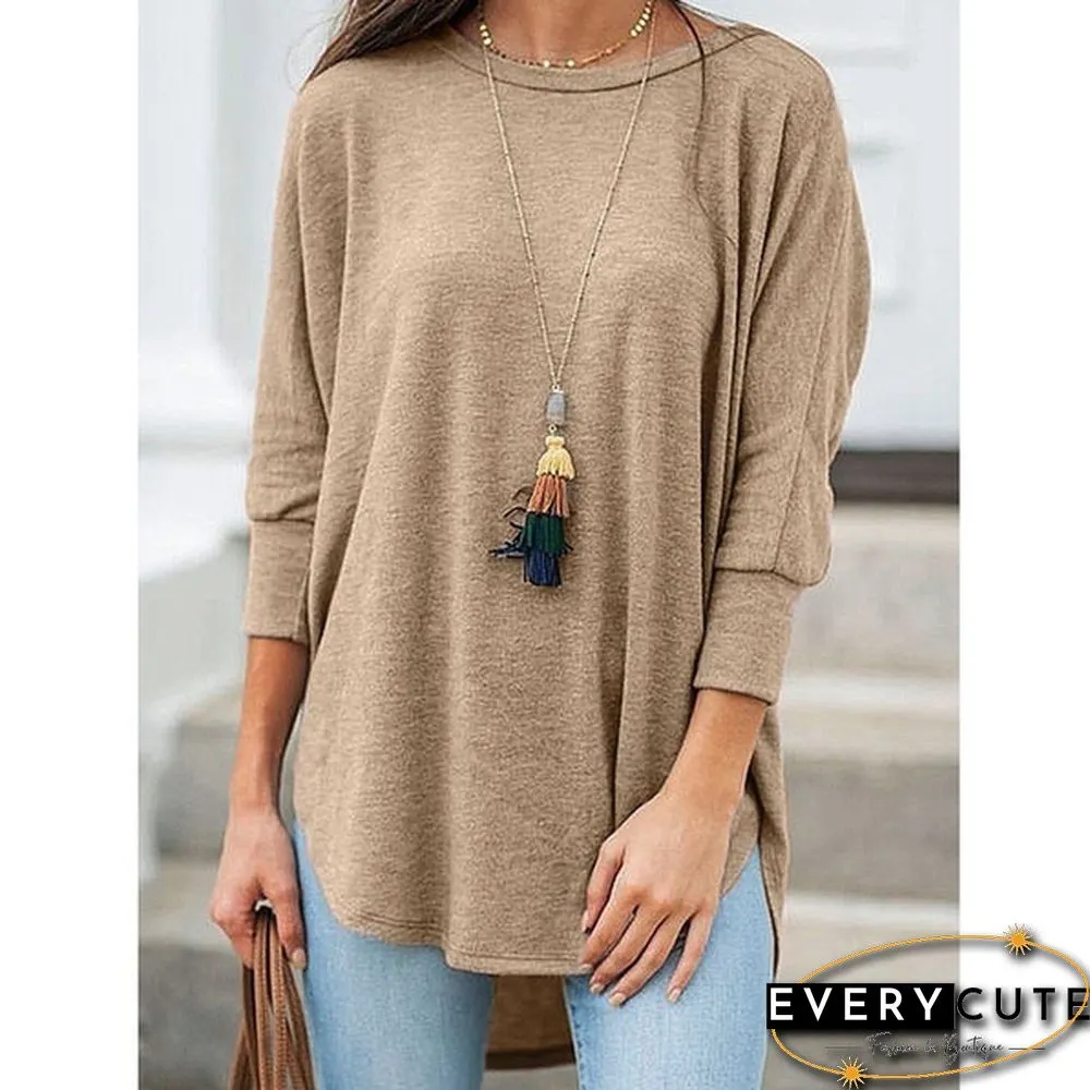 XS-8XL Plus Size Fashion Tops Autumn and Winter Clothes Womens Casual Sleeve Loose Pullver
