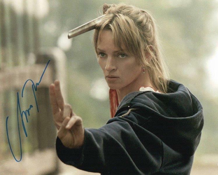 REPRINT - UMA THURMAN Kill Bill Hot Sexy Autographed Signed 8x10 Photo Poster painting Poster RP