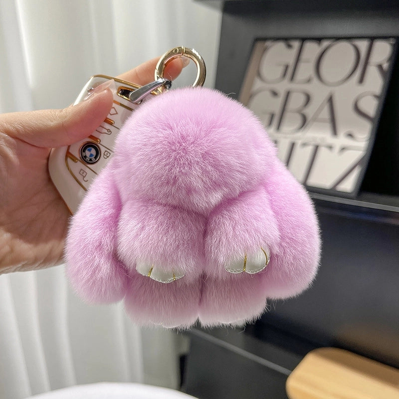 Cute Rabbit Plush Keychain