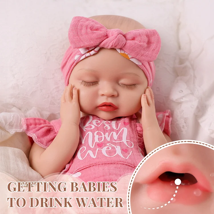 [Drink and Wet System]Babeside Nancy 12"/16" Realistic Silicone Smiling Baby Little Infant Girl