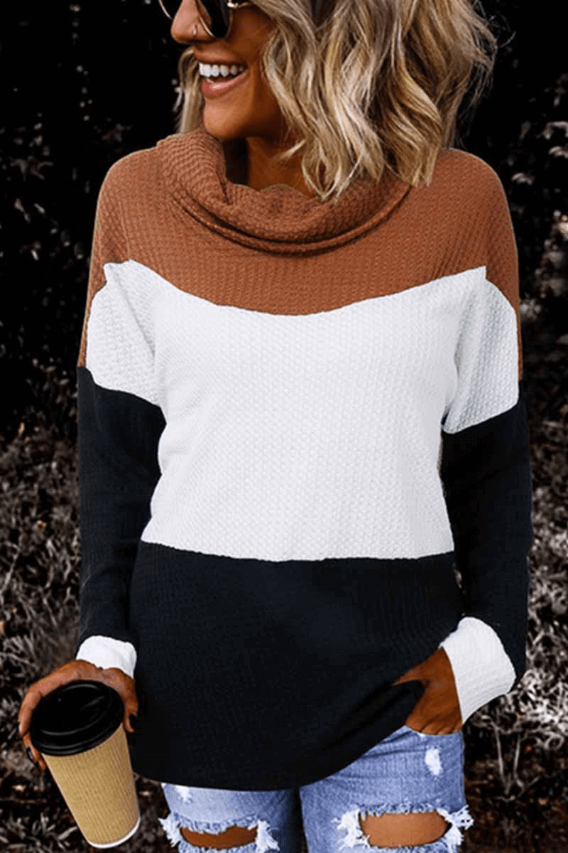 Casual Patchwork Loose Knitted Sweater
