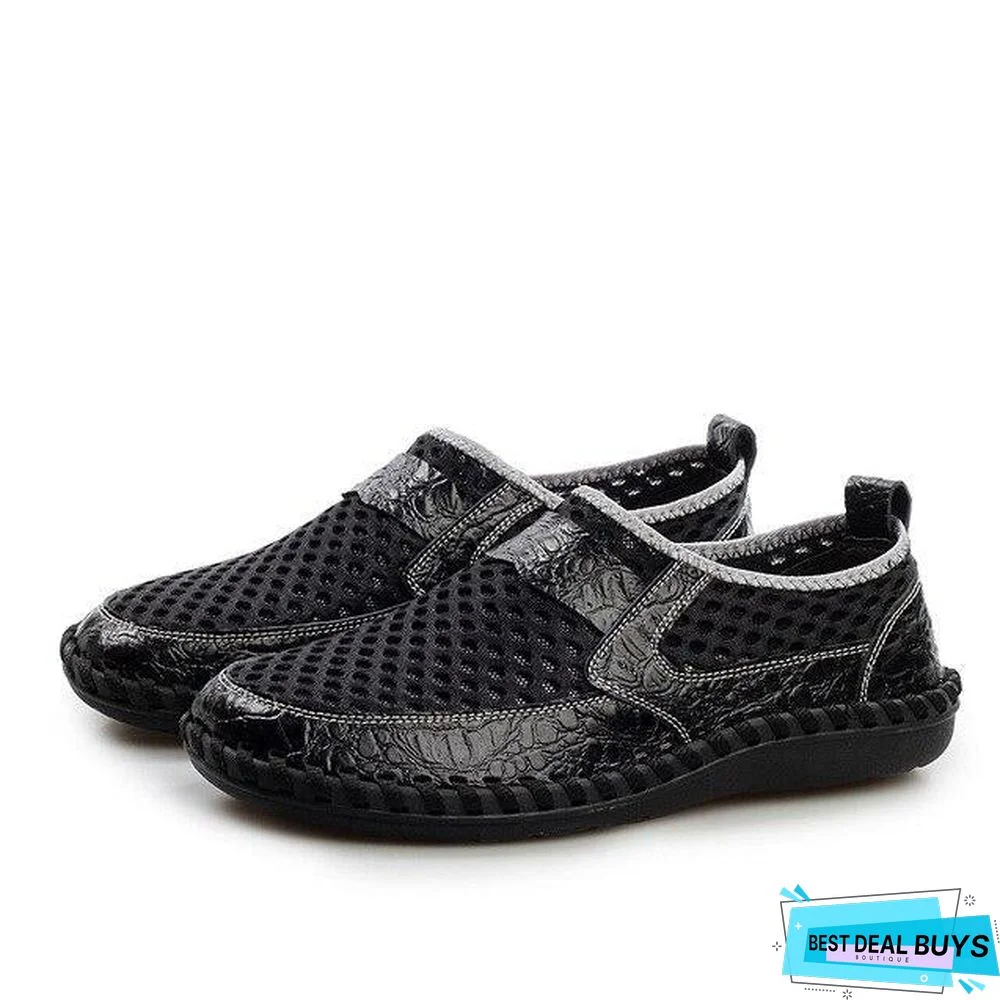 Men Oversize Mesh Flats Casual Teaching Soft Comfortable Loafers Shoes