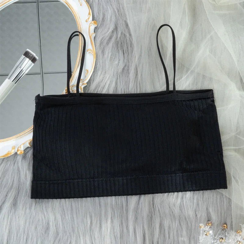 Women's Tube Top Invisible Bra Sexy Bandeau Strapless Top Underwear Streetwear Crop Top Seamless Sexy Lingerie Tops 1/2Pcs