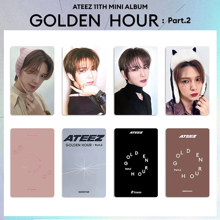 ATEEZ MAKESTAR GOLDEN HOUR 2 ラキドロ　コンプリート ATEEZ GOLDEN HOUR Part 2 Makestar Lucky Draw Photocard