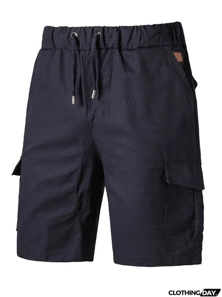 Men's Casual Multi Pockets Summer Sports Loose Drawstring Shorts