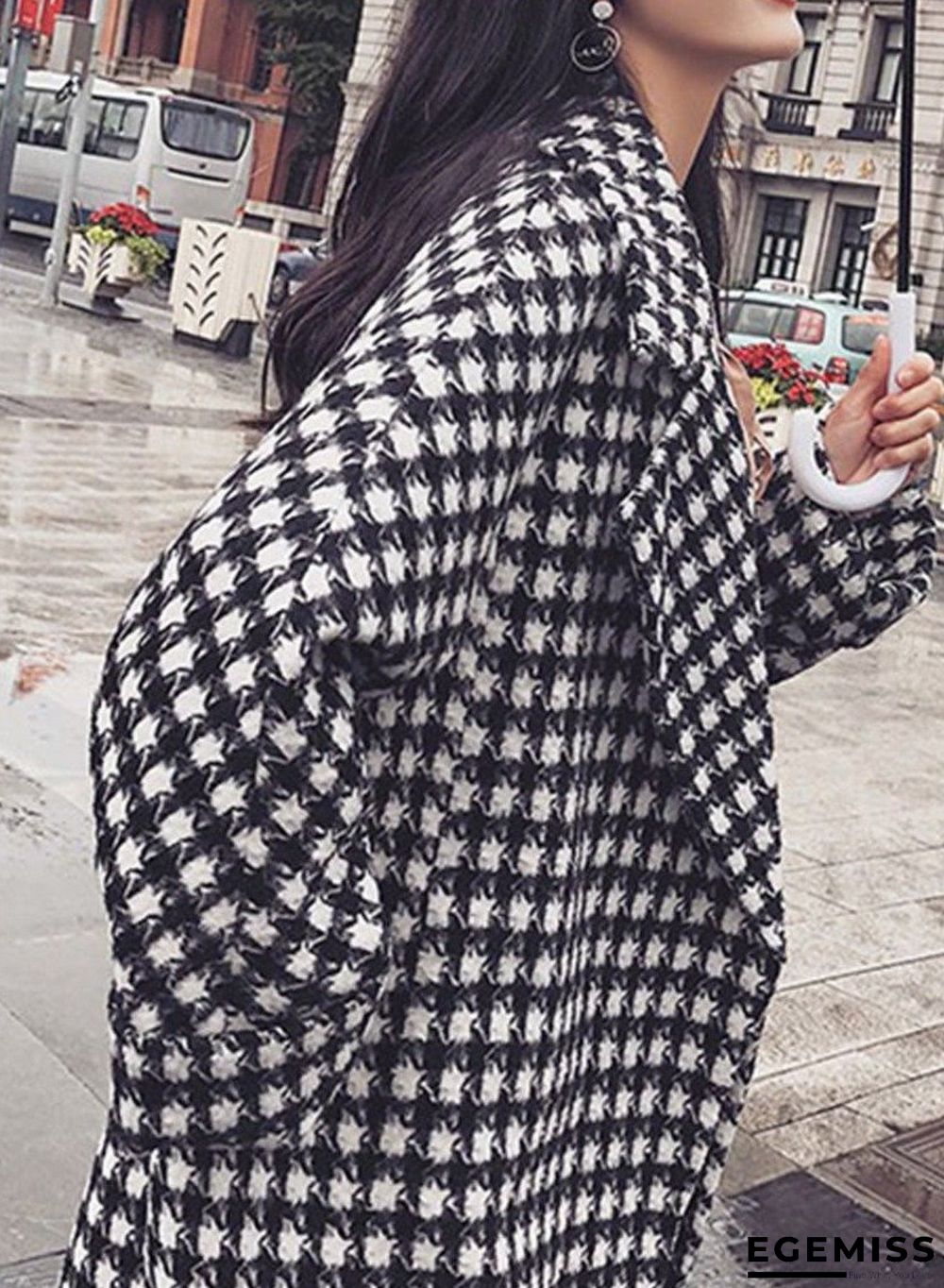 Hounds tooth Woolen Coat | EGEMISS