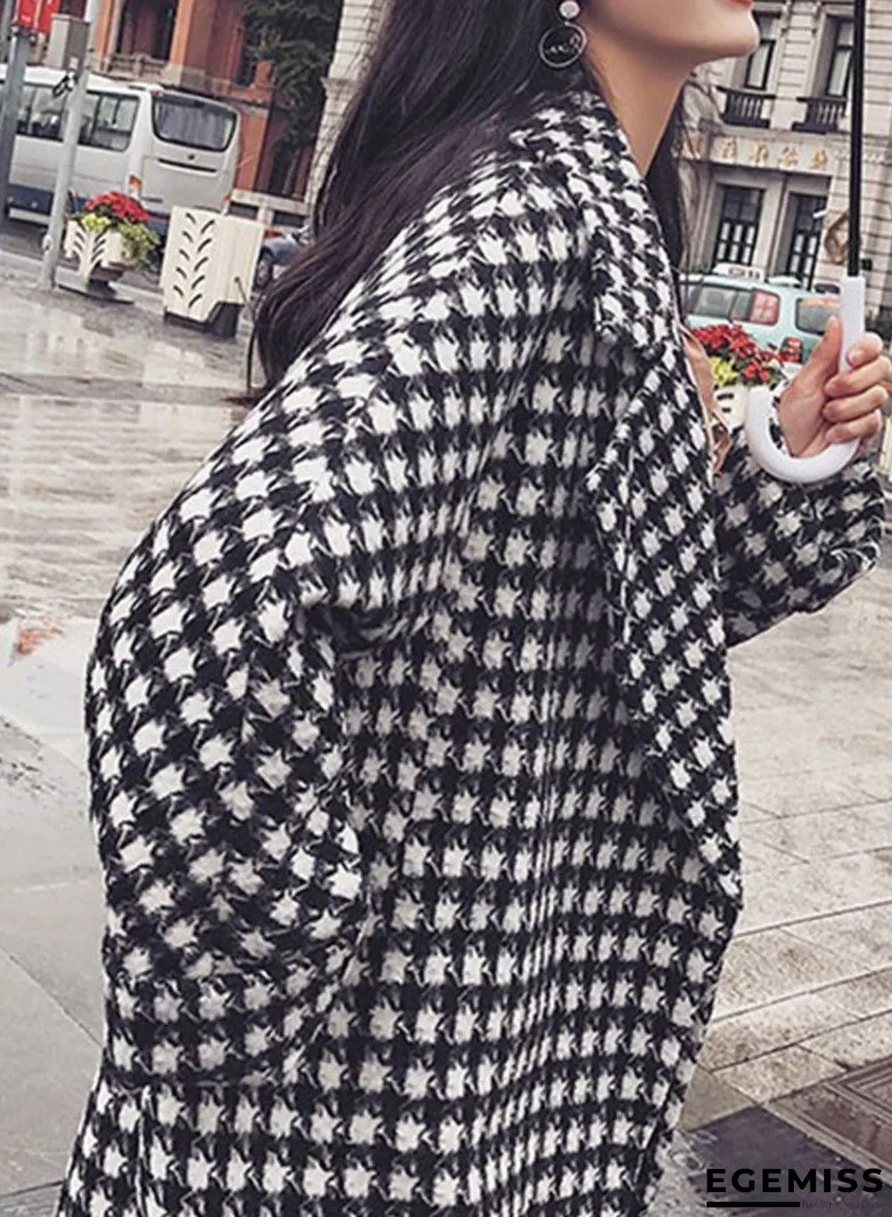 Hounds tooth Woolen Coat | EGEMISS