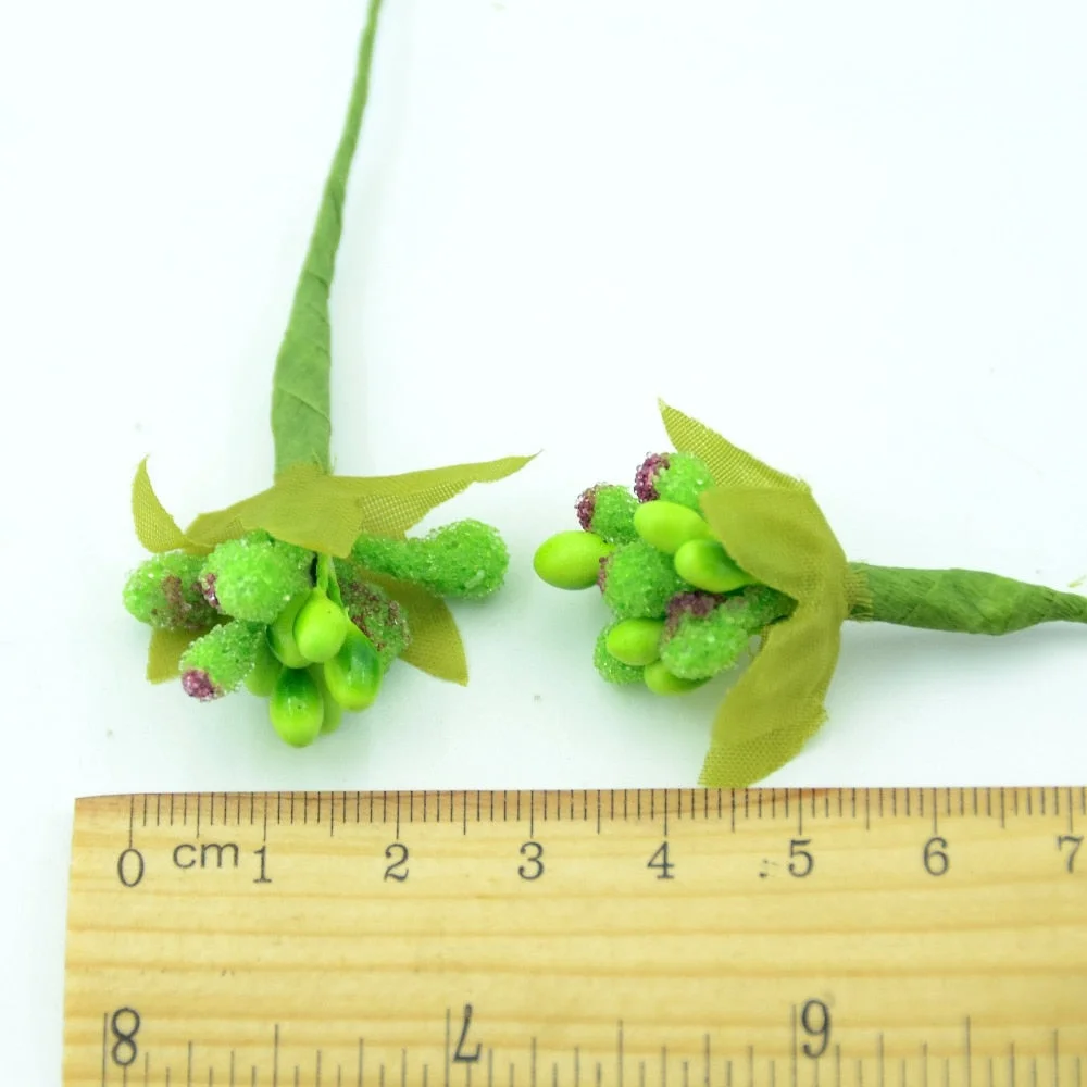 10PCS Mini Dichroic Glass Bud Stamen Artificial Flower Bouquet Wedding Box DIY Decoration Wedding Supplies Flower Accessories