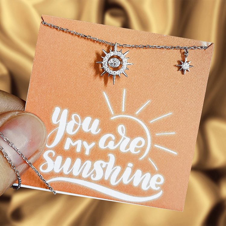S925 You Are My Sunshine Dance Heart Necklace