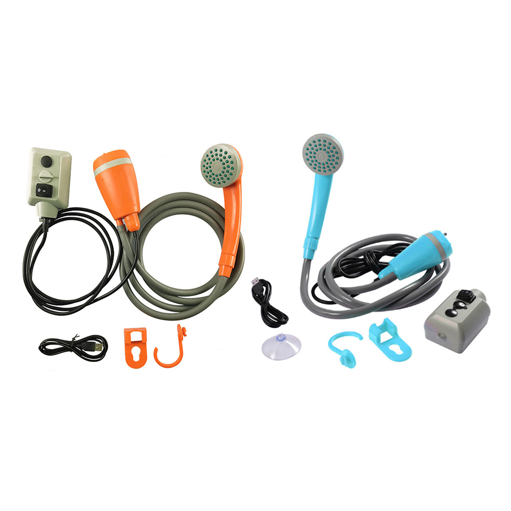 

Portable Car Washer Shower Pump Set USB Charge Outdoor Camp Hiking Bathing, Orange, 501 Original