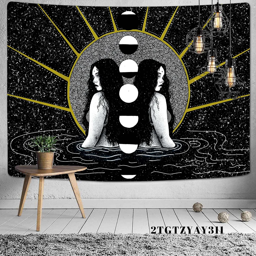 Mysterious Symbol Viking Tapestry Home Decor Bohemian Psychedelic Scene Yoga Mat Hippie Sheet Sofa Blanket Dragon Skull Tapestry