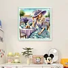 Girl Printed Cross Stitch Kit 40x40cm DIY 11CT Embroidery Craft Set Home Decor