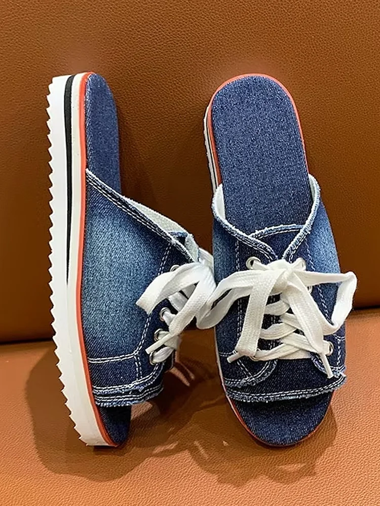 Casual Plain Strappy Open Toe Single Band Sandals