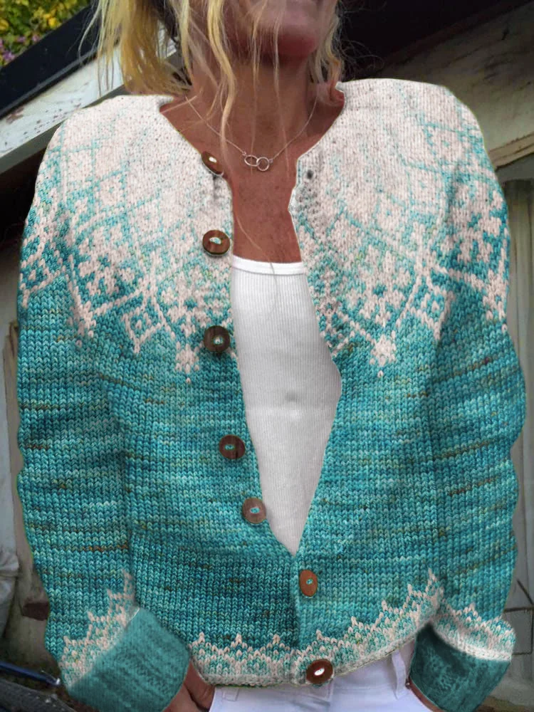 Traditional Floral Iceland Style Sweater