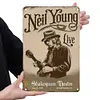 Neil Young - Panneaux en &eacute;tain m&eacute;tallique(20*30cm/30*40cm) - Musique