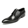 Formal Mens Shiny Lace up Derby Leather Dress Shoes